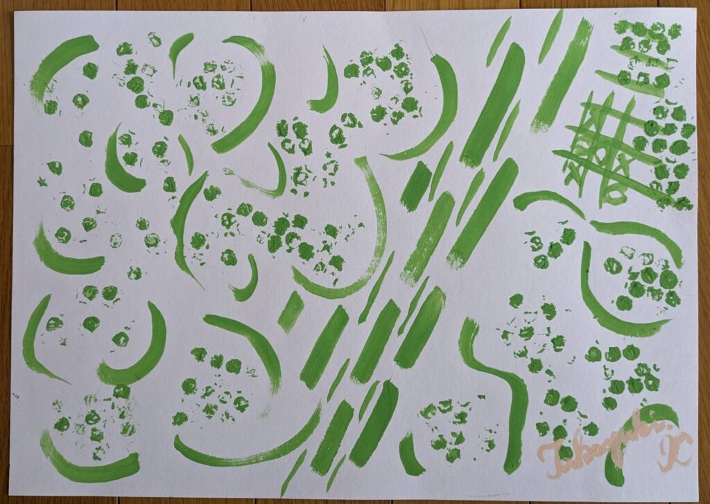 令和５年８月１５日　わーくあっぷ瑞穂　アートワーク活動