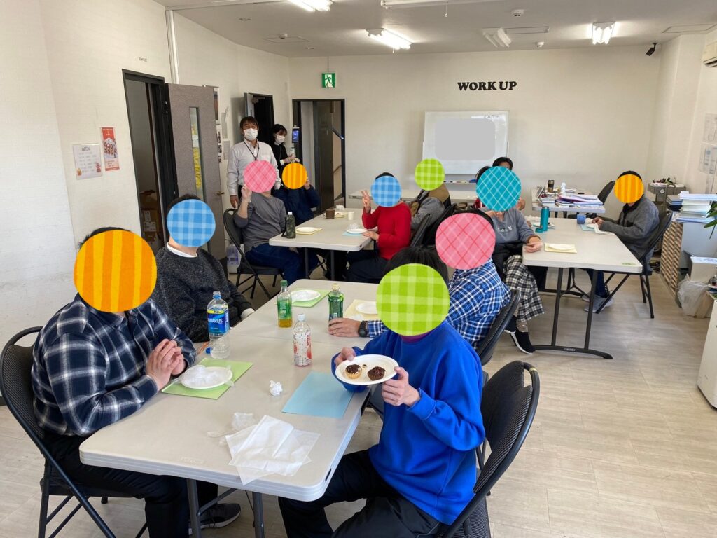 令和6年2月28日　わーくあっぷ福生西口　マンディアン生チョコタルト作り＆ミニゲームイベント