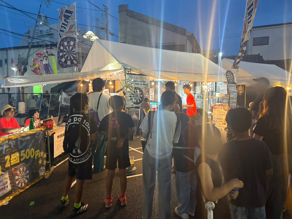 わーくあっぷ 福生七夕まつりでダーツ出店🎋